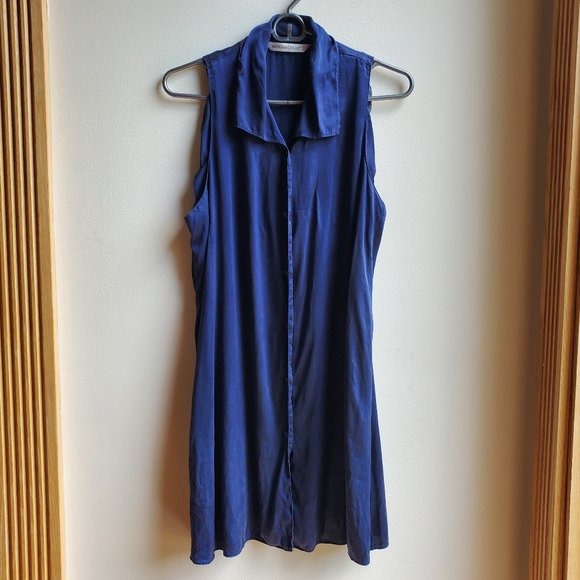 Victoria's Secret Dresses & Skirts - Victoria's Secret Royal Blue 100% Silk Sleeveless Button Down Dress Size Medium